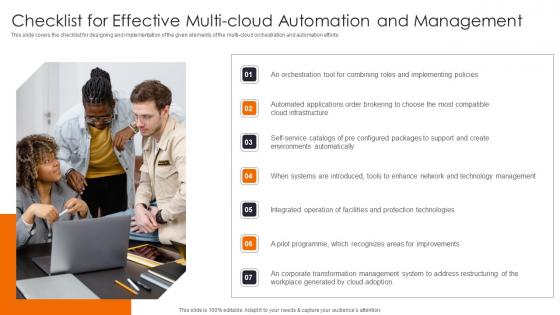 Checklist For Effective Multi Enhancing Workload Efficiency Through Cloud Architecture Summary Pdf