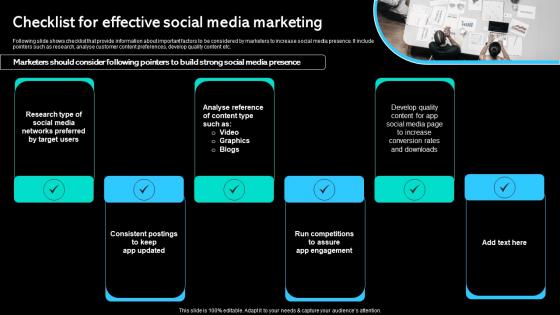 Checklist For Effective Social Media Marketing Paid Marketing Approach Graphics Pdf