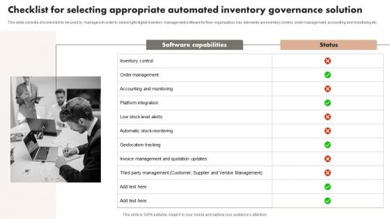 Checklist For Selecting Appropriate Automated Inventory Governance Solution Slides Pdf Checklist For Selecting Appropriate Automated Inventory Governance Solution Slides Pdf