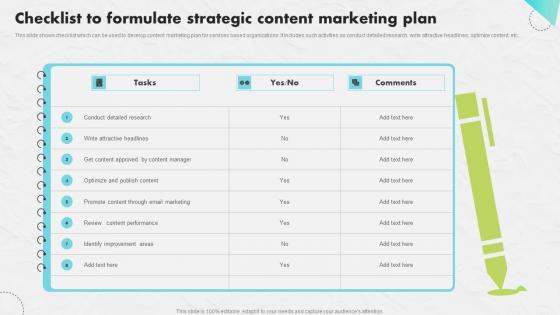 Checklist Formulate Developing An Impactful SEO Marketing Plan Rules Pdf