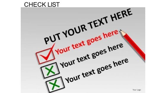 Checklist Slides For PowerPoint