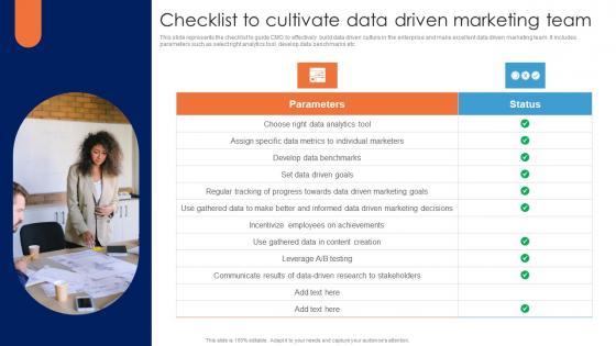 Checklist To Cultivate Data Driven Marketing Guide For Data Driven Advertising Diagrams Pdf