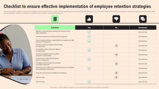 Checklist To Ensure Effective HR Retention Techniques For Business Owners Template Pdf