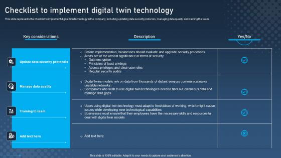 Checklist To Implement Digital Twin Digital Twins For Enhanced Industrial Infographics Pdf