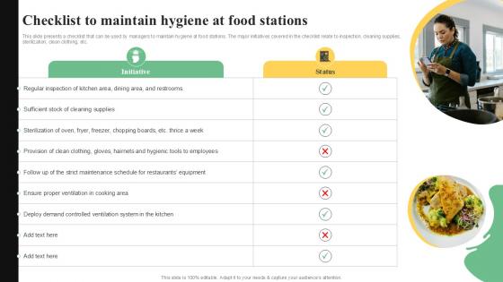 Checklist To Maintain Hygiene At Quality Control Guide For Food PPT Example Checklist To Maintain Hygiene At Quality Control Guide For Food PPT Example