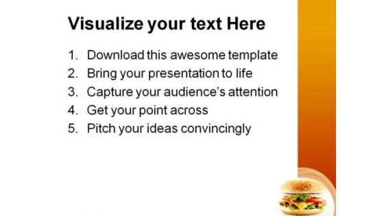 Cheese Burger Food PowerPoint Themes And PowerPoint Slides 0211