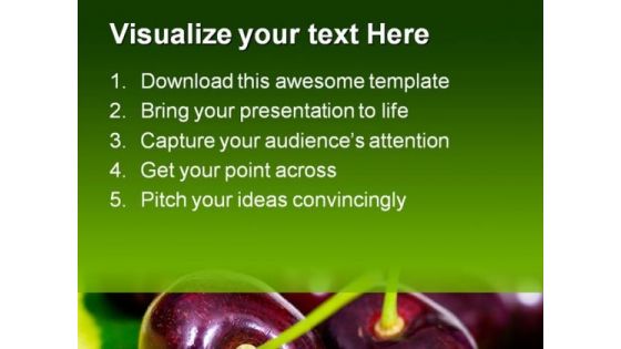 Cherries Food PowerPoint Templates And PowerPoint Backgrounds 0211