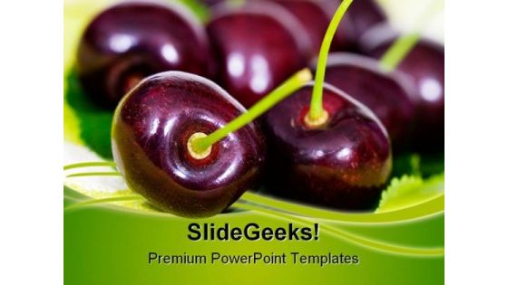 Cherries Food PowerPoint Templates And PowerPoint Backgrounds 0211