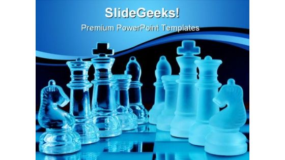 Chess01 Game PowerPoint Template 0910