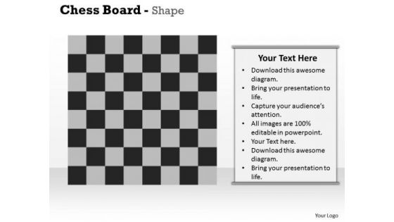 Chess Board Shape PowerPoint Presentation Template