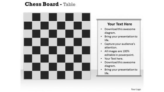 Chess Board Table PowerPoint Presentation Template
