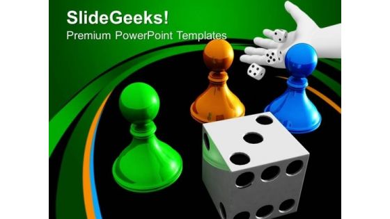 Chess Board With Dice Entertainment PowerPoint Templates And PowerPoint Themes 0612 Chess Board With Dice Entertainment PowerPoint Templates And PowerPoint Themes 0612