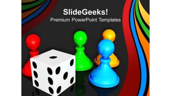 Chess Board With Dice Leadership PowerPoint Templates And PowerPoint Themes 0712 Chess Board With Dice Leadership PowerPoint Templates And PowerPoint Themes 0712