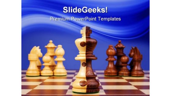 Chess Corporate Merger Game PowerPoint Templates And PowerPoint Backgrounds 0211