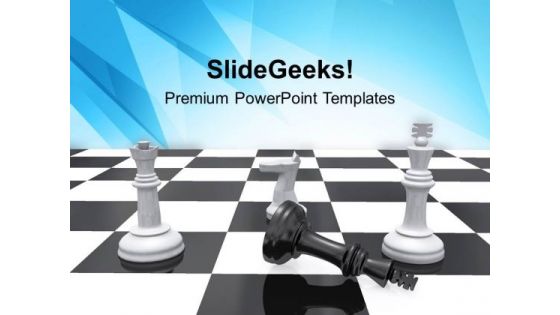 Chess King Checkmate Business Strategy PowerPoint Templates Ppt Backgrounds For Slides 0213