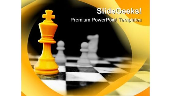 Chess King Game PowerPoint Templates And PowerPoint Backgrounds 0211