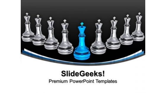 Chess King Illustration Leadership PowerPoint Templates And PowerPoint Themes 0912