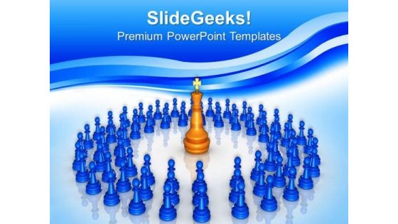 Chess King Leadership PowerPoint Templates And PowerPoint Themes 0612