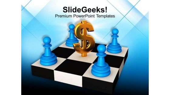 Chess Mates On Board With Dollar PowerPoint Templates Ppt Backgrounds For Slides 0113 Chess Mates On Board With Dollar PowerPoint Templates Ppt Backgrounds For Slides 0113