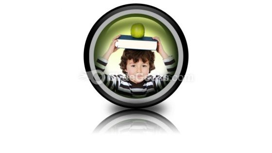 Child Boy Studying PowerPoint Icon Cc