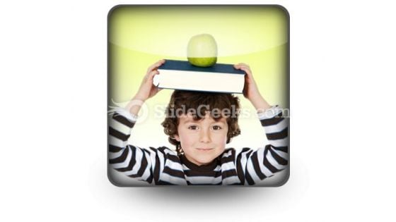 Child Boy Studying PowerPoint Icon S