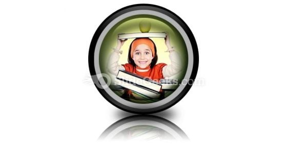 Child Girl Studying PowerPoint Icon Cc