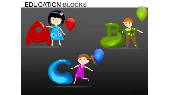 Children Learning Abc PowerPoint Templates