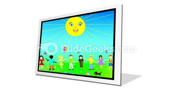 Children Poster PowerPoint Icon F