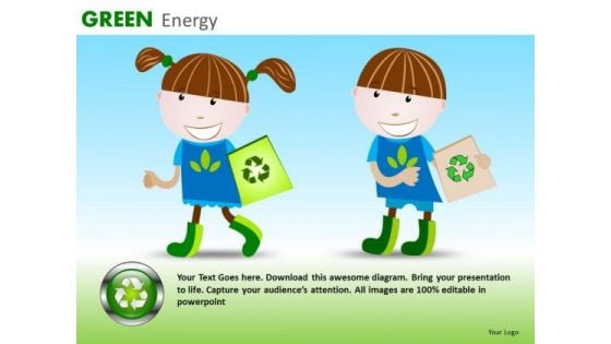 Children Recycling PowerPoint Templates Recycling Education Ppt Slides