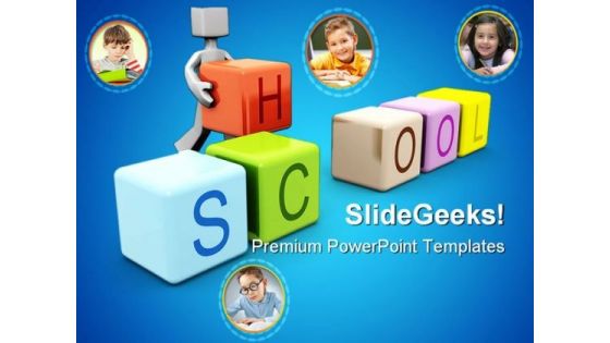 Children School Education PowerPoint Themes And PowerPoint Slides 0411