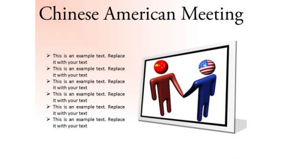 Chinese American Meeting Business PowerPoint Presentation Slides F