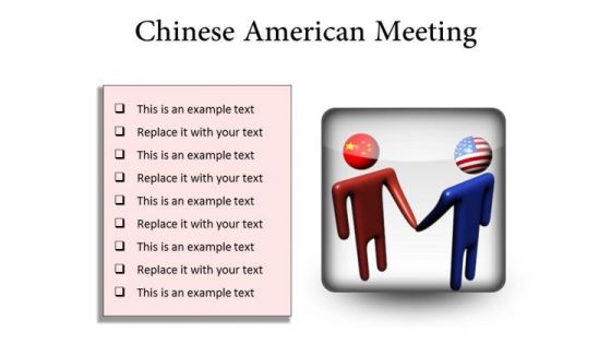 Chinese American Meeting Business PowerPoint Presentation Slides S