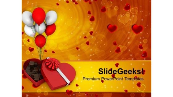 Chocolate Box Heart Shape Balloons Festival PowerPoint Templates Ppt Backgrounds For Slides 0213 Chocolate Box Heart Shape Balloons Festival PowerPoint Templates Ppt Backgrounds For Slides 0213
