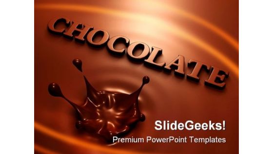 Chocolate Splash Food PowerPoint Themes And PowerPoint Slides 0211