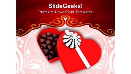 Chocolates Gift Box Love PowerPoint Templates Ppt Backgrounds For Slides 0213