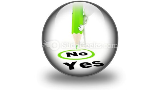 Choose Between Yes And No PowerPoint Icon C