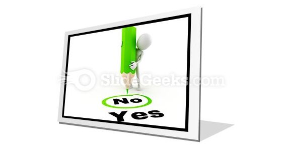 Choose Between Yes And No PowerPoint Icon F