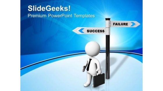 Choose The Path Of Success PowerPoint Templates Ppt Backgrounds For Slides 0713