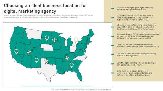 Choosing An Ideal Business Location For Digital Marketing Business Themes Pdf