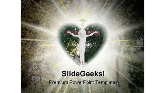 Christ Crucifix Abstract PowerPoint Themes And PowerPoint Slides 0811