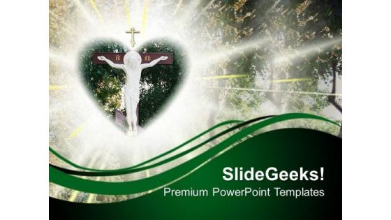 Christ Crucifix Religion PowerPoint Templates And PowerPoint Themes 0712