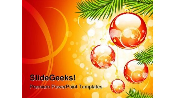 Christmas Abstract PowerPoint Background And Template 1210