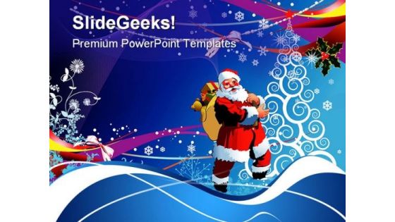 Christmas And Santa Holidays PowerPoint Template 1110