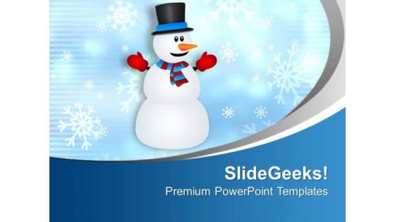 Christmas Background Snow Illustration Symbol PowerPoint Templates Ppt Backgrounds For Slides 0113