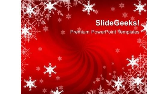 Christmas Background With Snowflakes PowerPoint Templates Ppt Backgrounds For Slides 1112