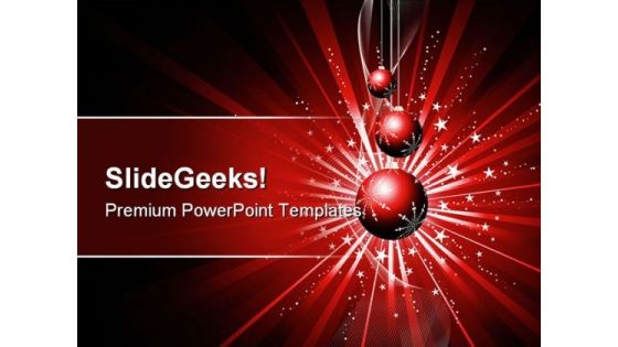 Christmas Balls Background PowerPoint Template 1010