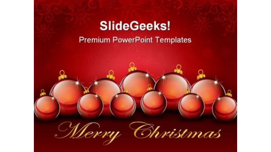 Christmas Balls Background PowerPoint Templates And PowerPoint Backgrounds 1211