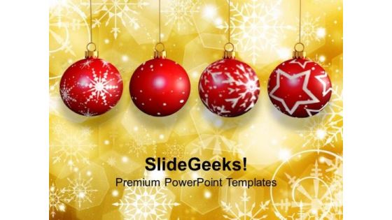 Christmas Balls Festival PowerPoint Templates And PowerPoint Themes 1112