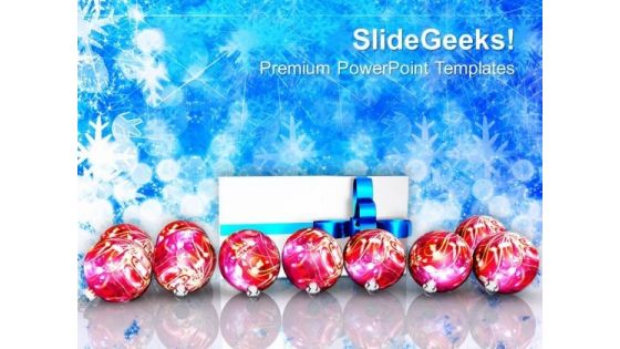 Christmas Balls On Decorative Background PowerPoint Templates Ppt Backgrounds For Slides 1112