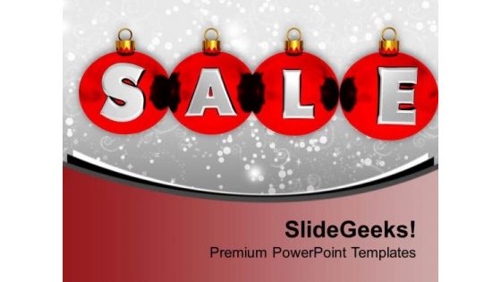 Christmas Balls With Sale Festival PowerPoint Templates Ppt Backgrounds For Slides 0113 Christmas Balls With Sale Festival PowerPoint Templates Ppt Backgrounds For Slides 0113